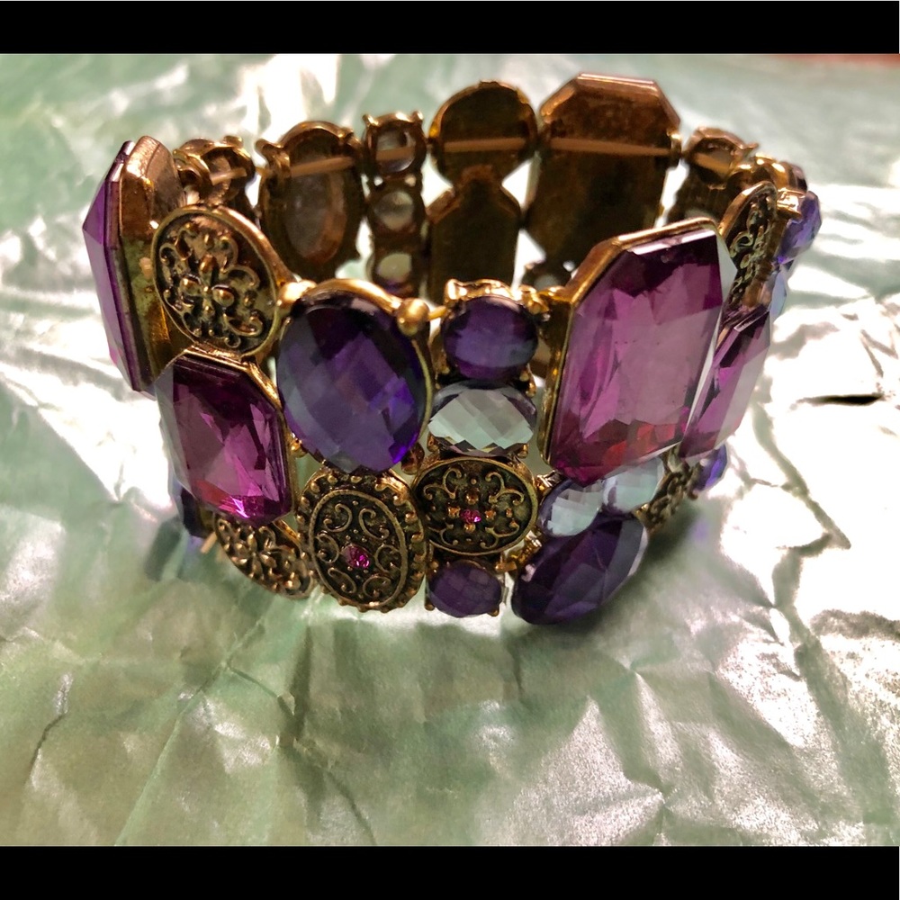 NY&C Purple and gold flexible bracelet – new